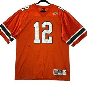 VTG Nike Miami Hurricanes Jim Kelly #12 Jersey XL NCAA College Football U Team